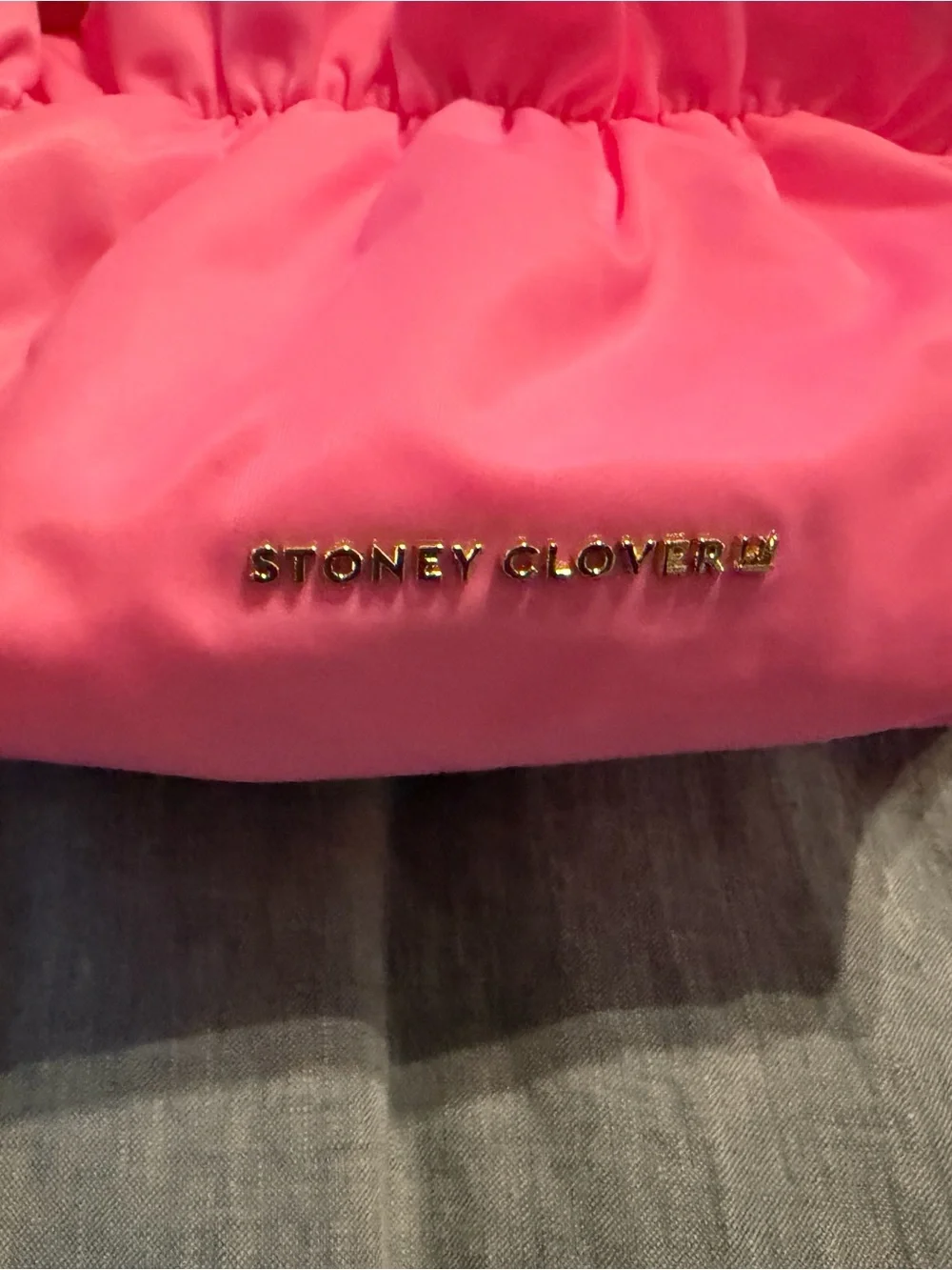 Stoney Clover Lane Bow Pouch in Bubblegum/ Sky